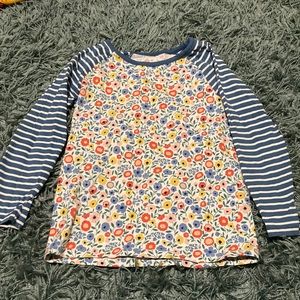 Floral raglan long sleeved shirt